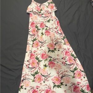 1st Kiss Pink Floral Kids Casual Dress